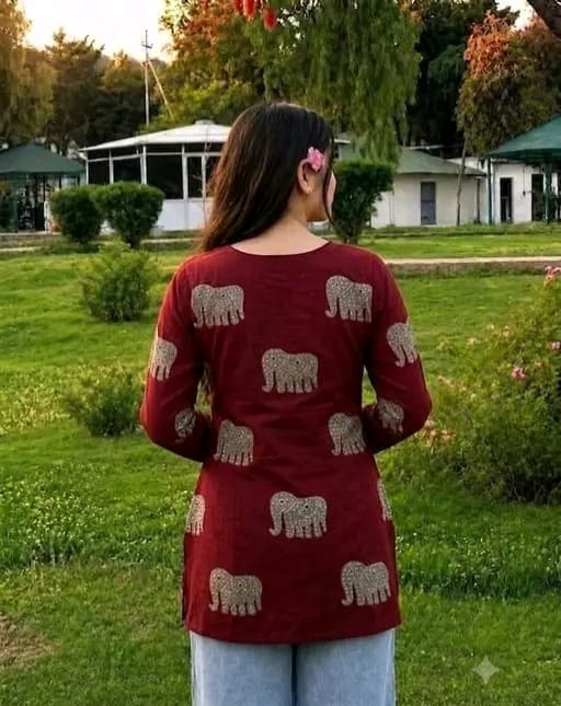 Bell sleeve short kurti - Image 4