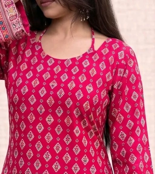 Trendy printed fancy tie-up kurti - Image 6