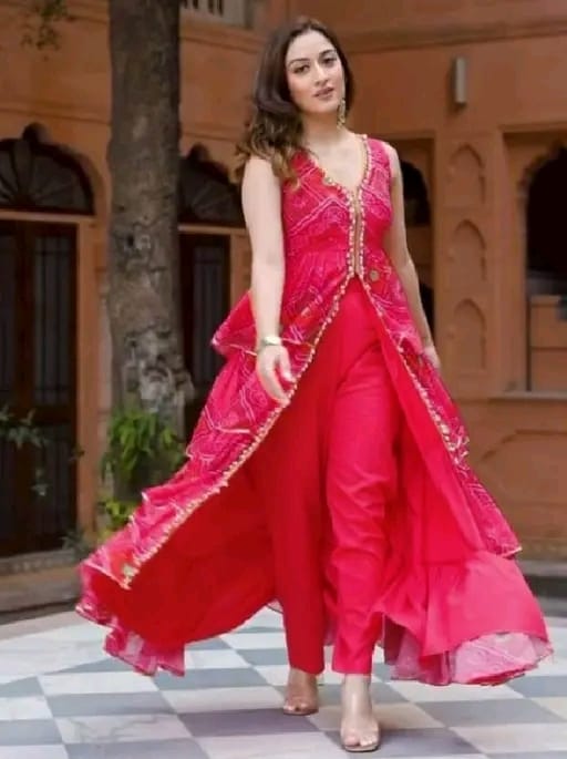 Bandhani kurti with pant - Image 2