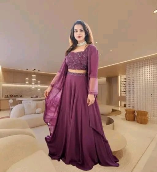 Croup top with skirt & shrug - Image 1