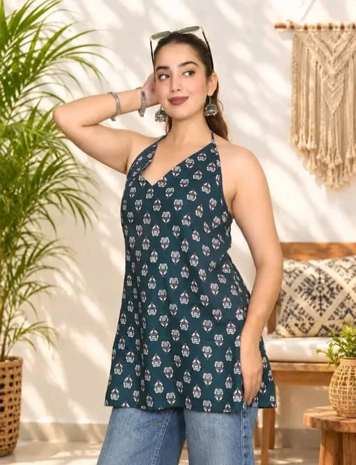 Floral Halter-nack top - Image 1
