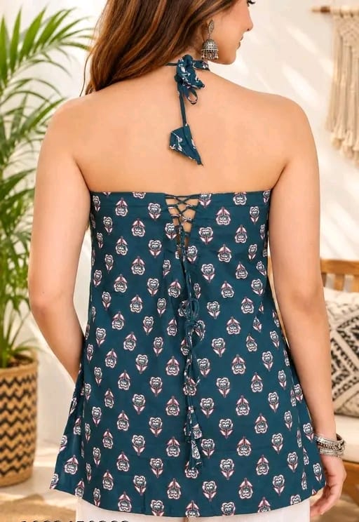 Floral Halter-nack top - Image 2