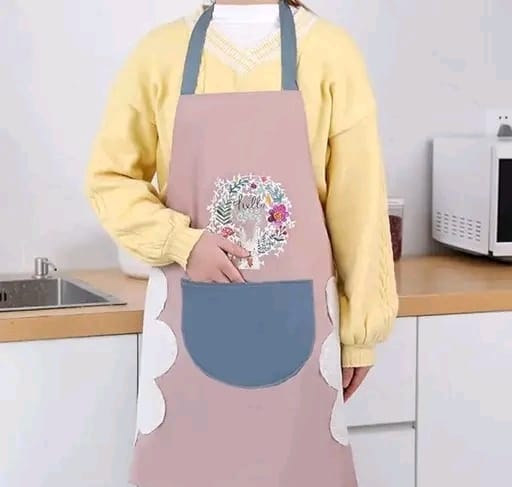 Kitchen apron cute bear with center pocket hand towel - Image 4
