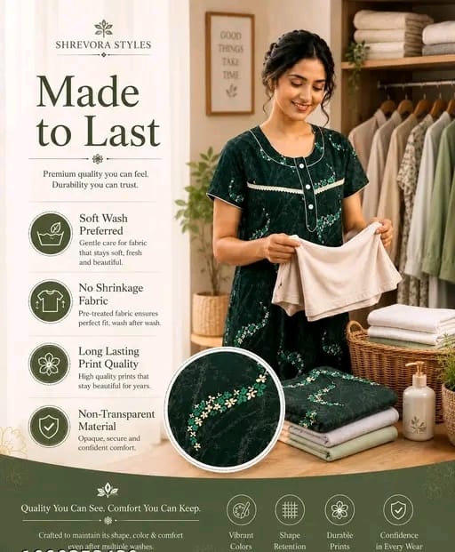 Cotton nighty women - Image 3