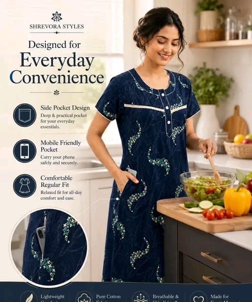 Cotton nighty women - Image 4
