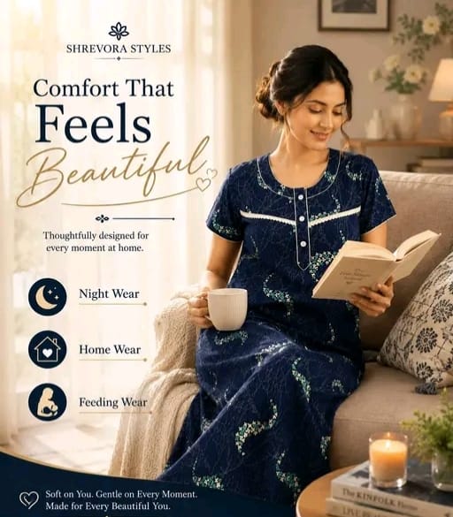Cotton nighty women - Image 5