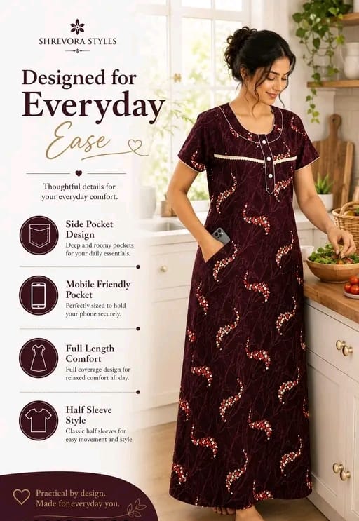 Cotton nighty women - Image 7