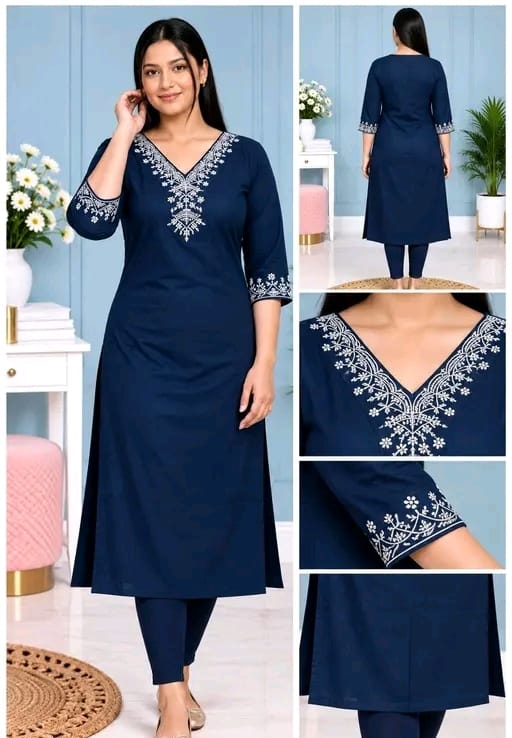 Rayon embroidered kurti - Image 1