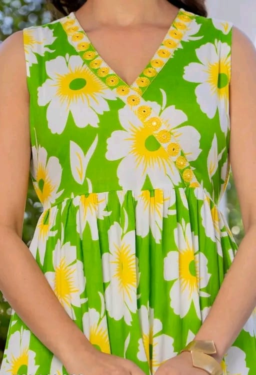 Anarkali flower printed embroidery - Image 7