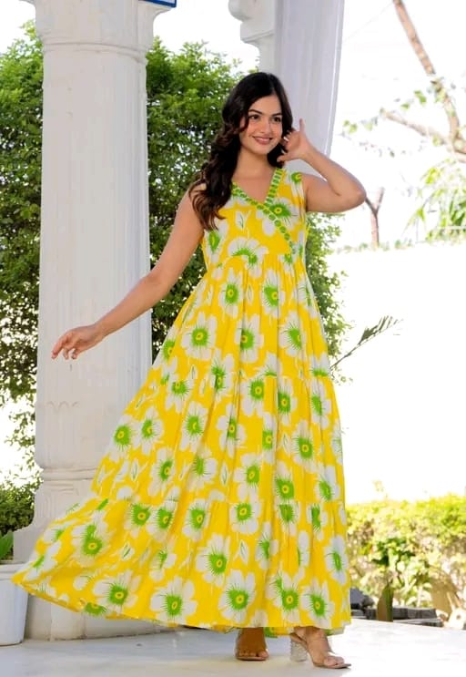 Anarkali flower printed embroidery - Image 8