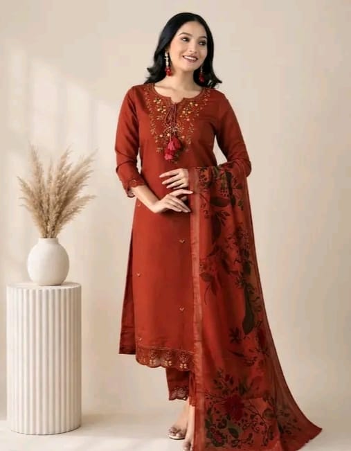 Kurti pant with dupatta set - Image 1