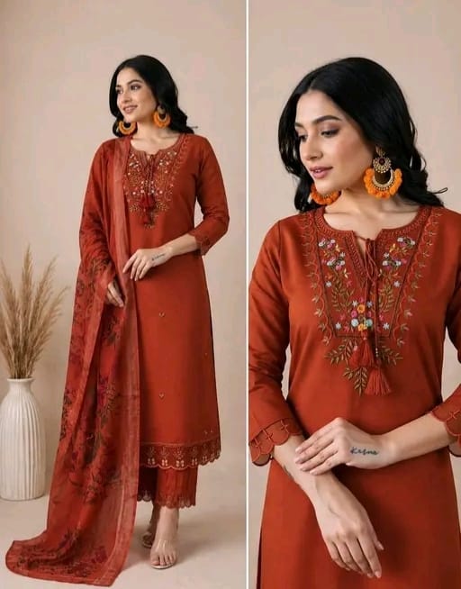 Kurti pant with dupatta set - Image 3