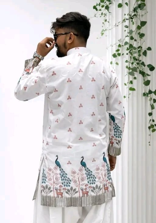Printed kurta for men - Image 3