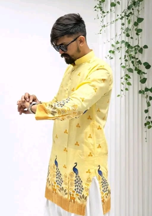 Printed kurta for men - Image 4