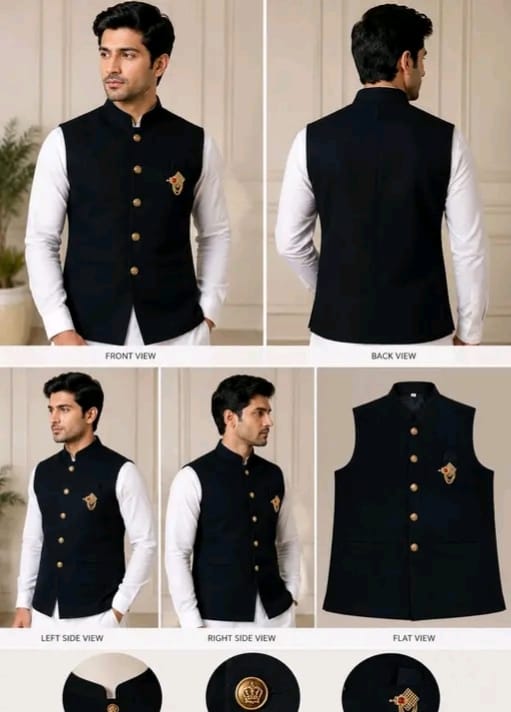 Black nehru jocket - Image 1