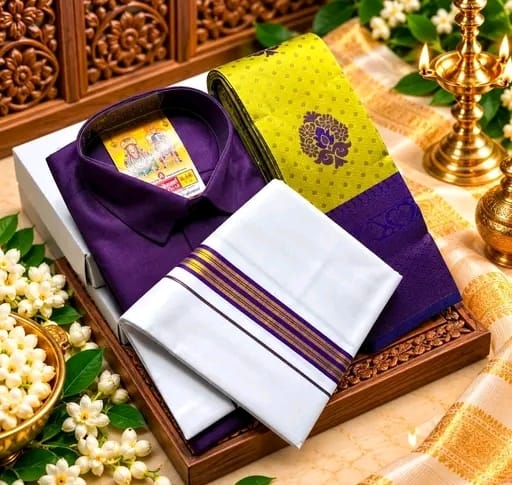 Saree & shirt combo - Image 1