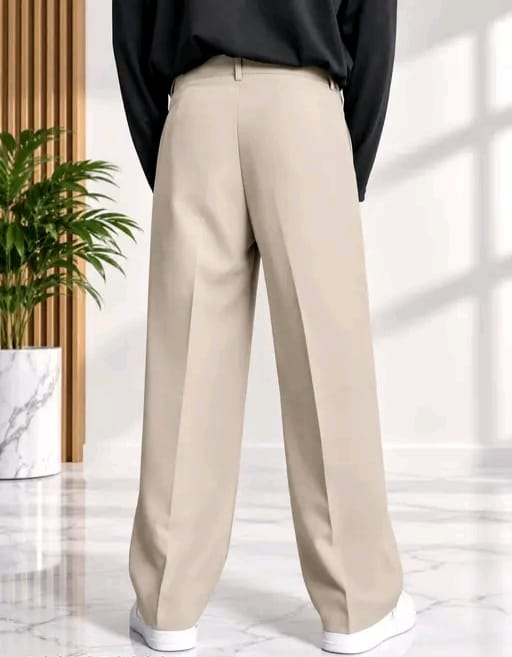 Men's Relaxed fit Lycra blend formal Baggy - Image 3