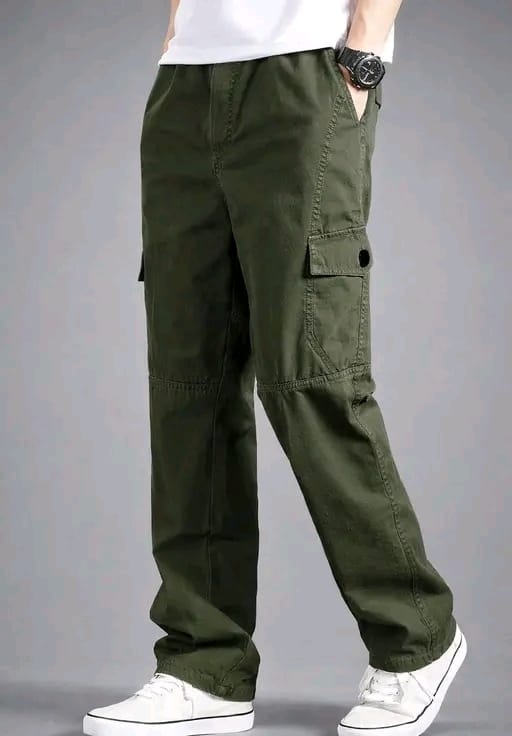 Cargo pure cotton pants - Image 2