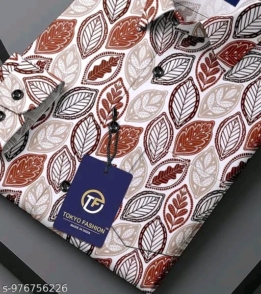 Button stylish premium printed shirt for men - Image 4